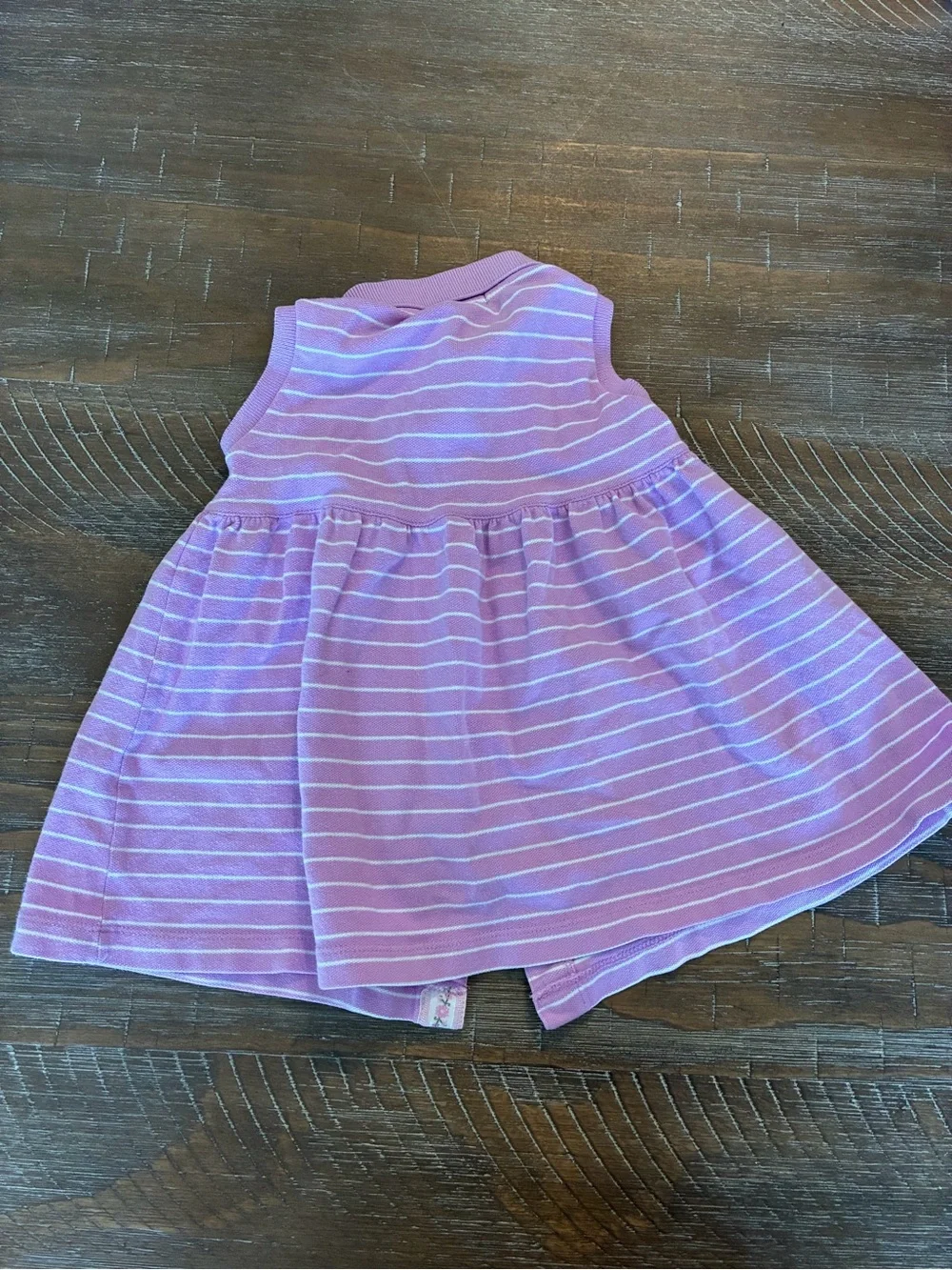 Ralph Lauren Purple Striped Polo Dress & Bloomer Set